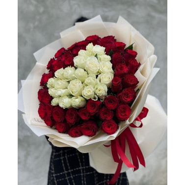 75 троянд Серце