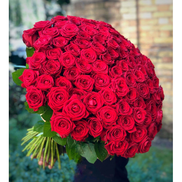 101 червона троянда