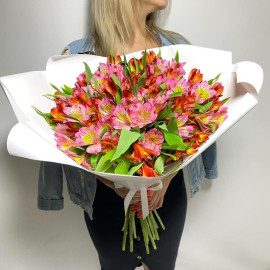 Canlı alstroemerya buketi